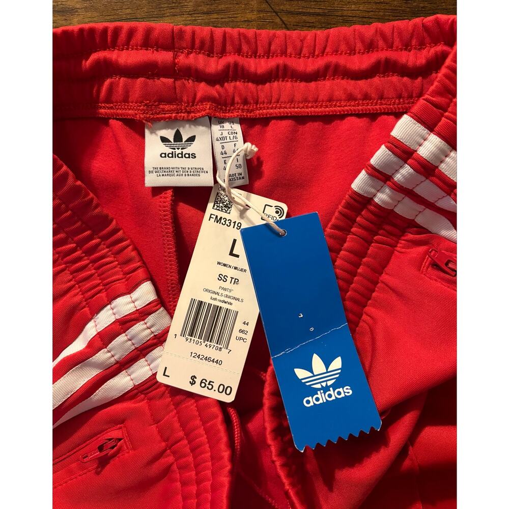 Adidas Women's Large Pants Classic Tapered Leg Track Performance High Rise - Picture 7 of 13